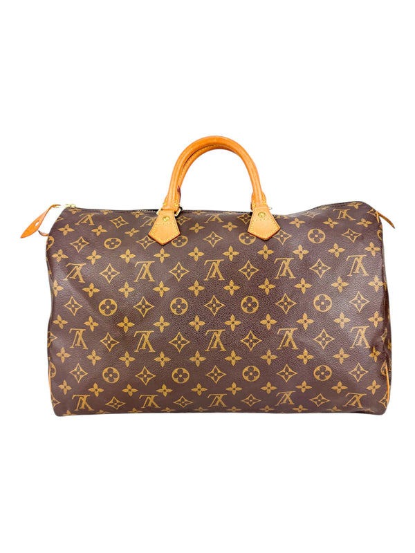 Louis Vuitton Monogram Canvas Leather Speedy 40