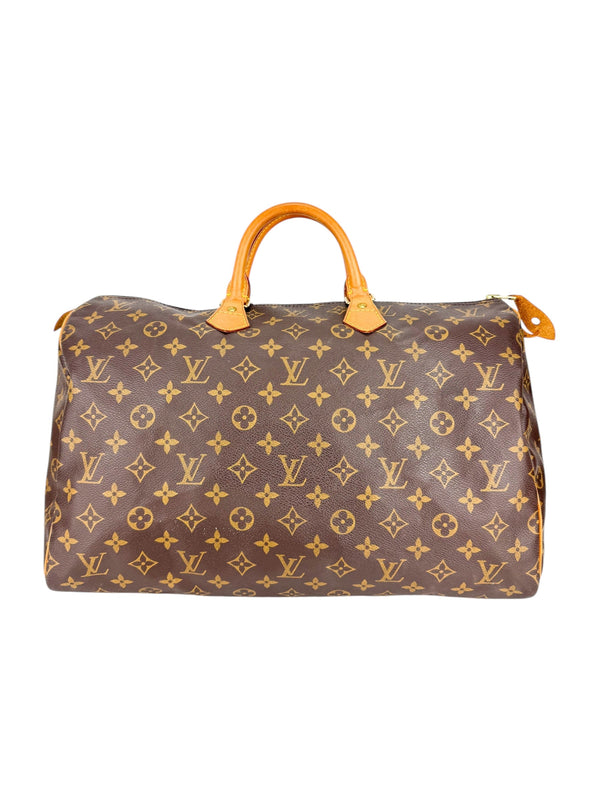 Louis Vuitton Monogram Canvas Leather Speedy 40