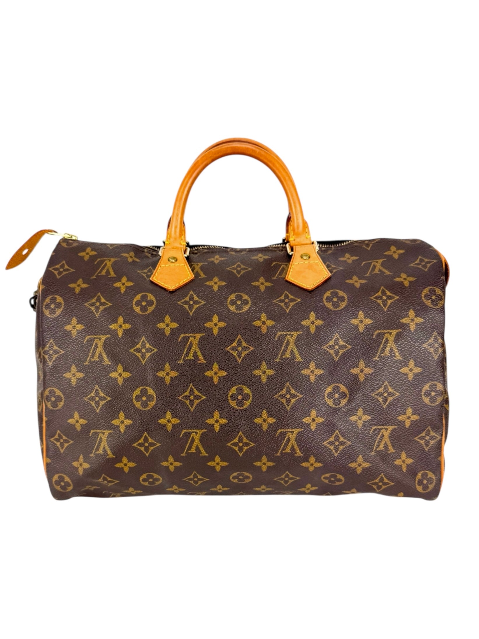 Louis Vuitton Monogram Canvas Leather Speedy 35
