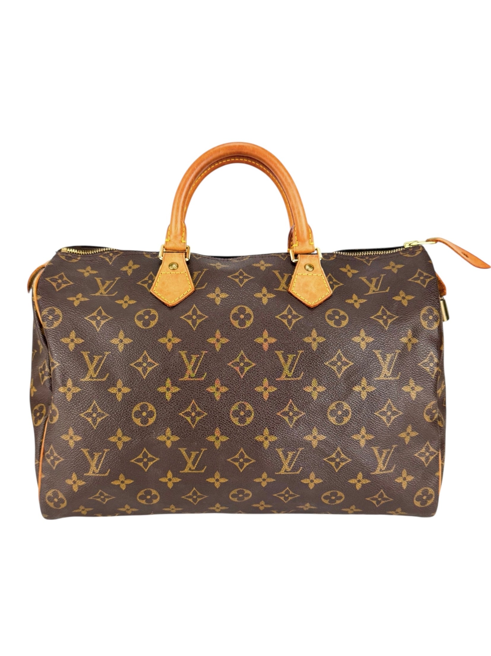 Louis Vuitton Monogram Canvas Leather Speedy 35