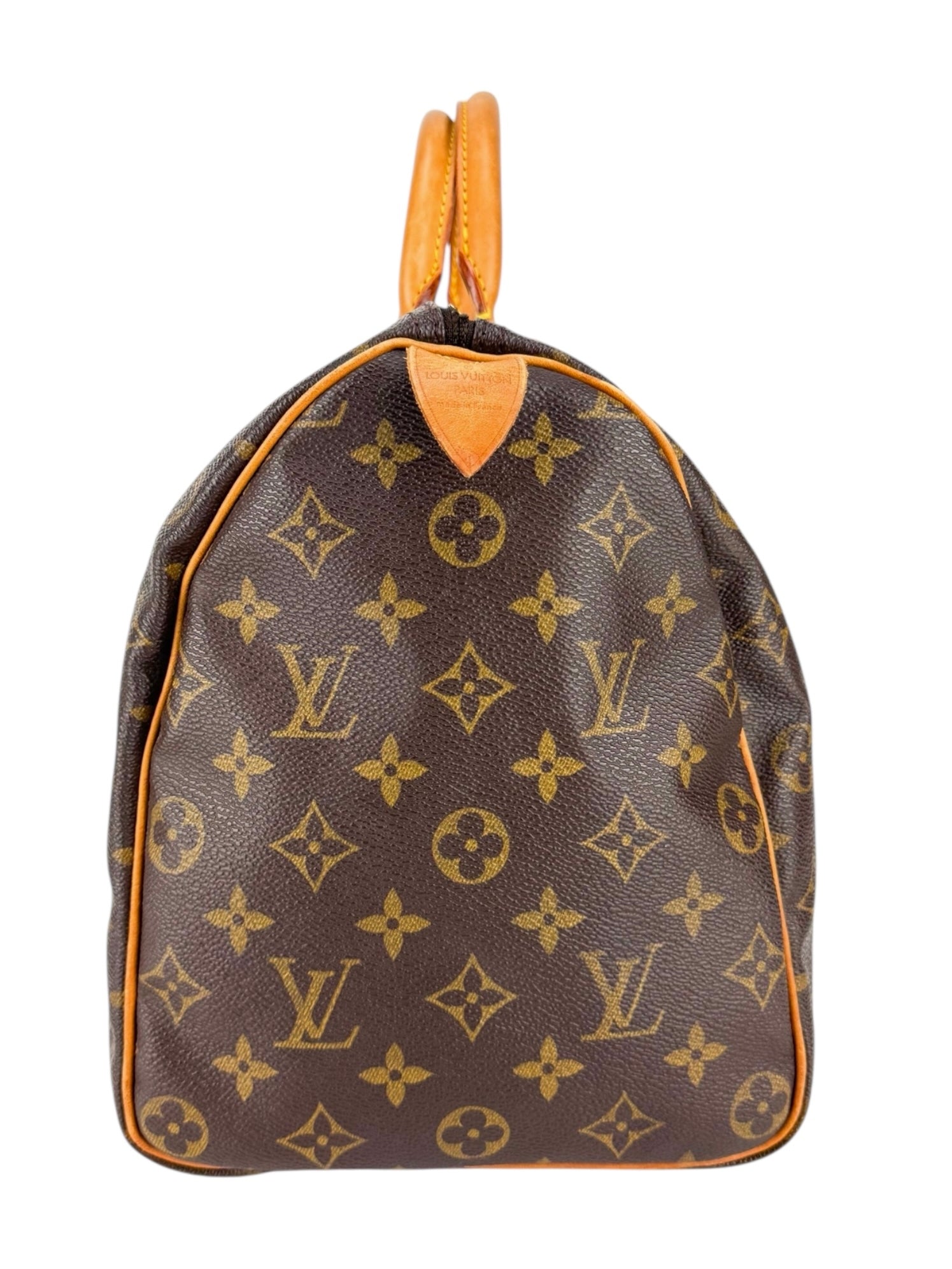 Louis Vuitton Monogram Canvas Leather Speedy 35