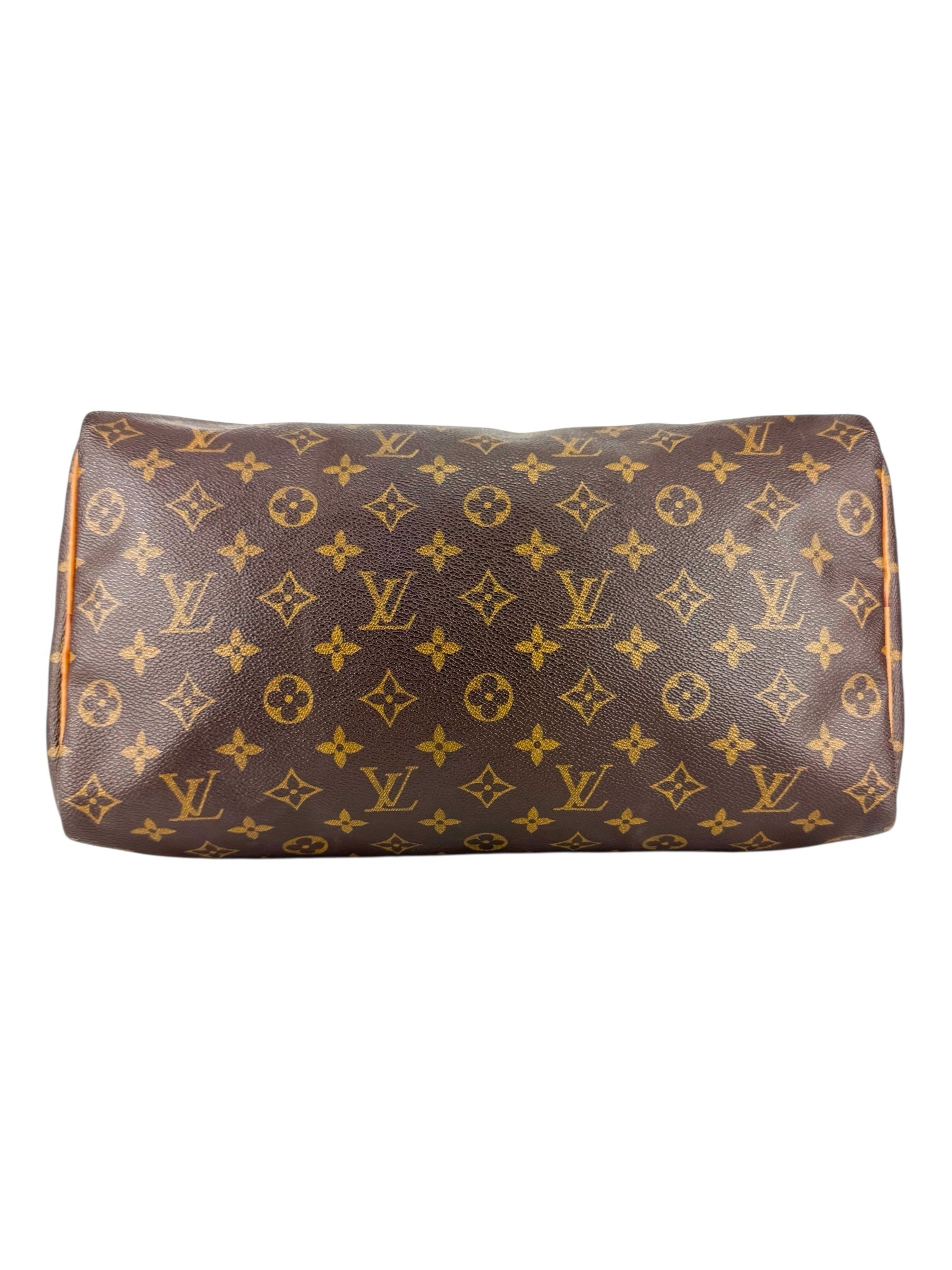 Louis Vuitton Monogram Canvas Leather Speedy 35