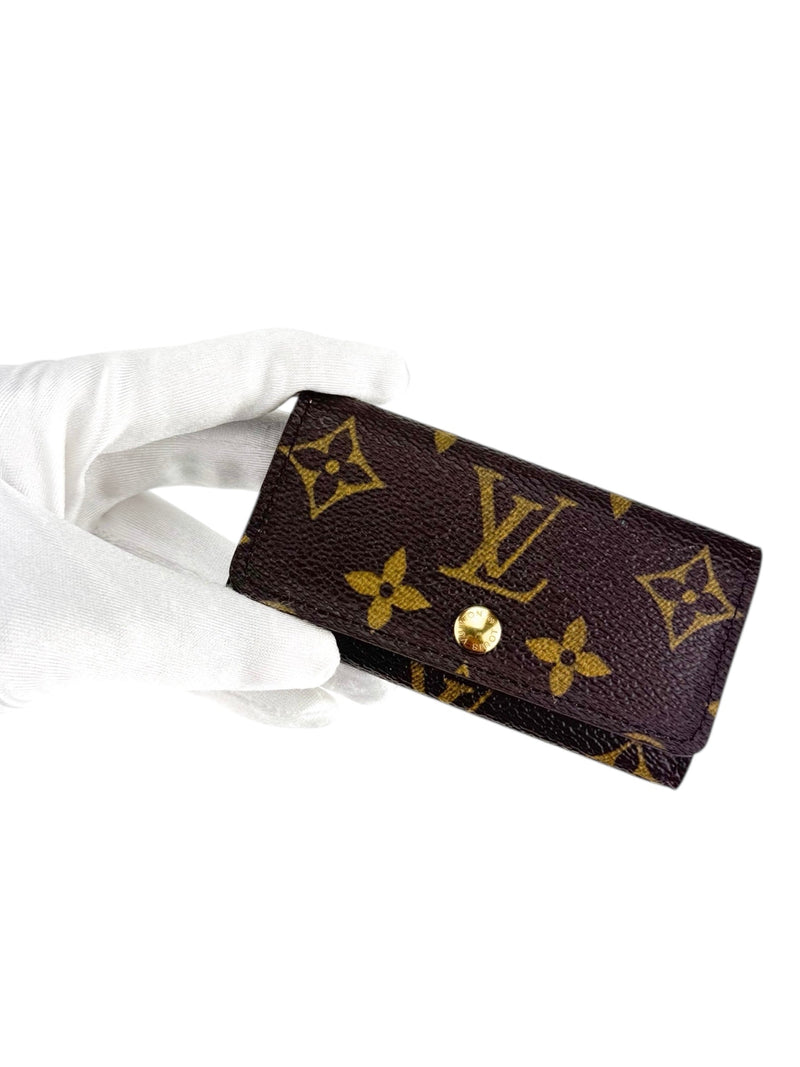 Louis Vuitton Monogram Canvas Leather 4-Ring Key Case