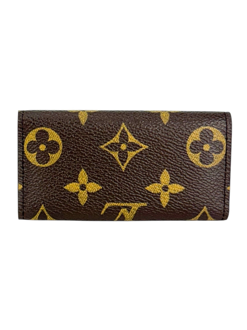 Louis Vuitton Monogram Canvas Leather 4-Ring Key Case