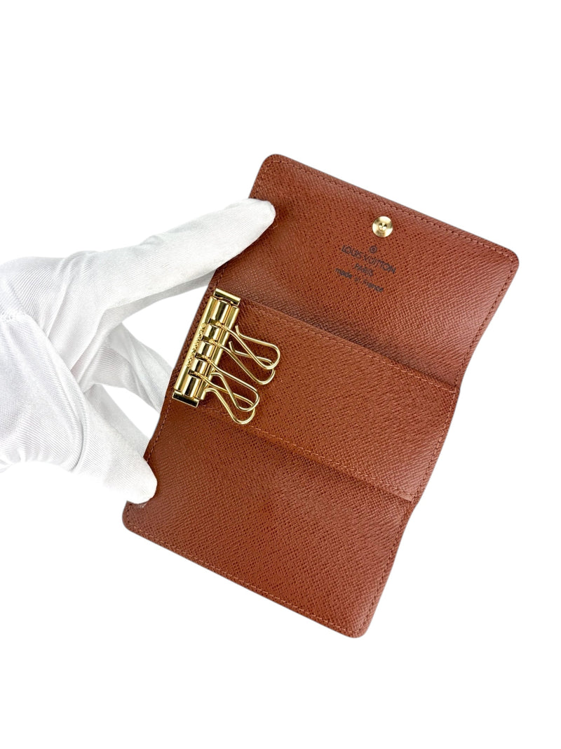 Louis Vuitton Monogram Canvas Leather 4-Ring Key Case