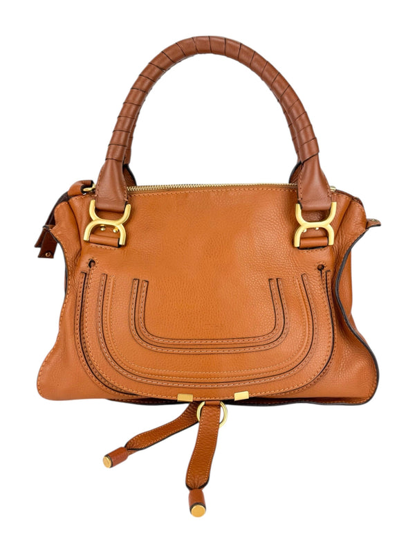 Chloe Brown Leather Marcie Shoulder Bag