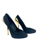 Giuseppe Black Suede Nana Heels 37.5