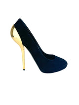 Giuseppe Black Suede Nana Heels 37.5