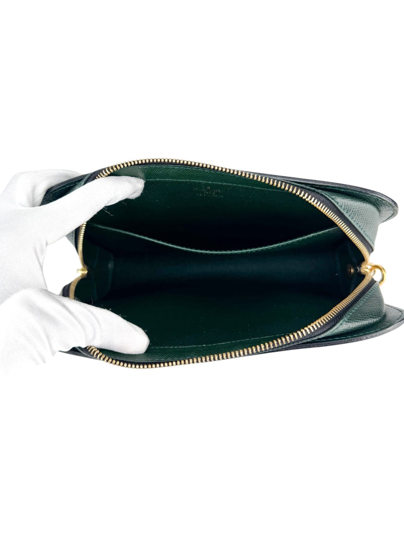 Louis Vuitton Epicea (Spruce Green) Taiga Leather Baikal Clutch Bag