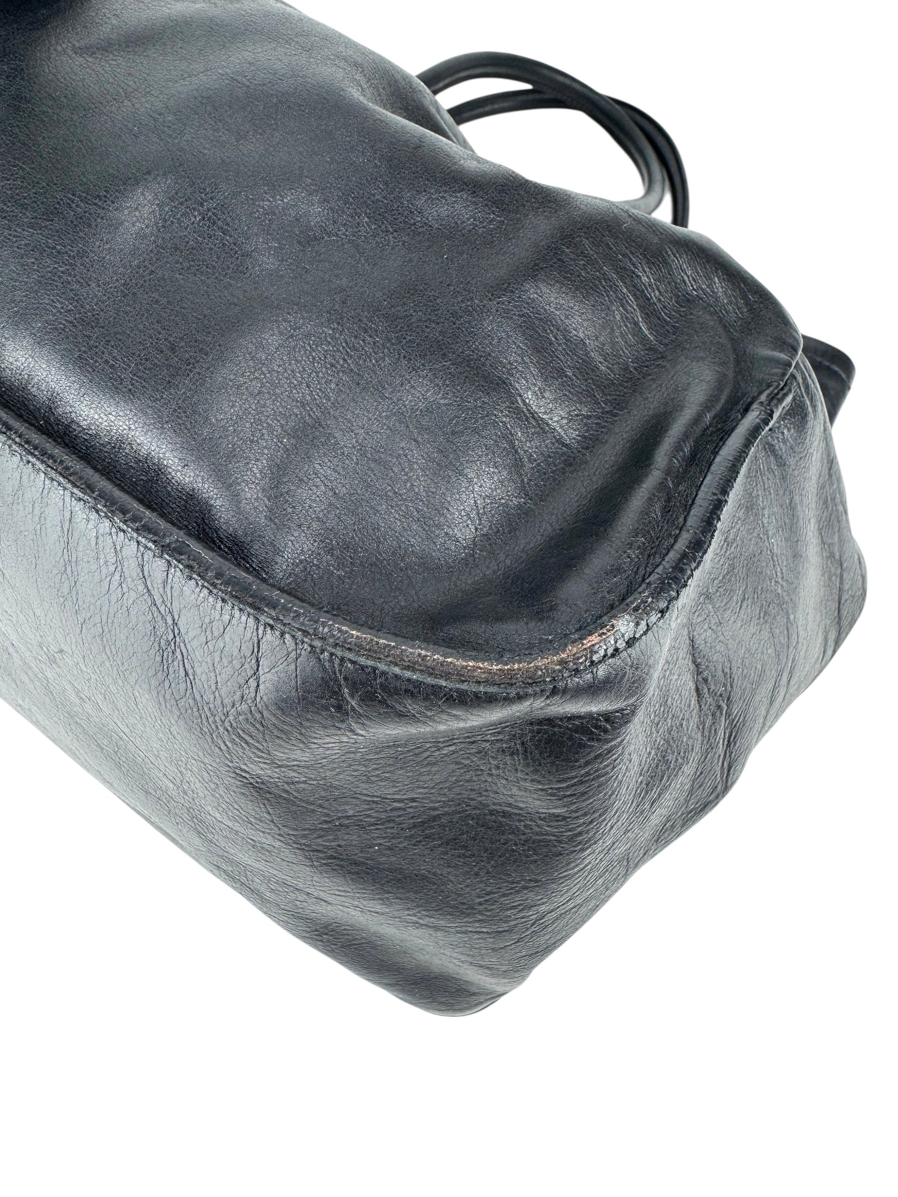 Prada Black Nappa Leather Tote Bag