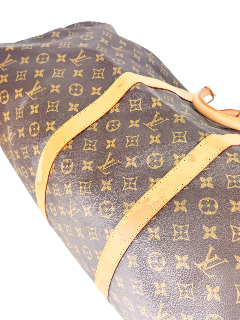 Louis Vuitton Monogram Canvas Leather Keepall 60