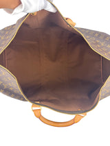 Louis Vuitton Monogram Canvas Leather Keepall 60