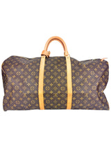 Louis Vuitton Monogram Canvas Leather Keepall 60