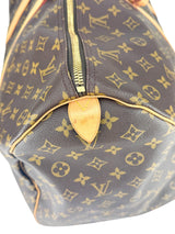 Louis Vuitton Monogram Canvas Leather Keepall 60