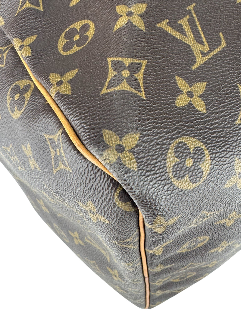 Louis Vuitton Monogram Canvas Leather Keepall 60