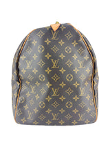 Louis Vuitton Monogram Canvas Leather Keepall 60