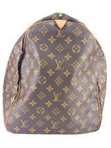 Louis Vuitton Monogram Canvas Leather Keepall 60