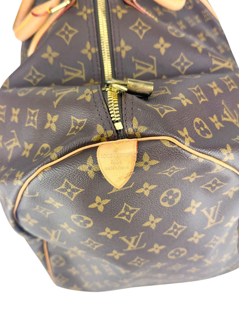 Louis Vuitton Monogram Canvas Leather Keepall 60