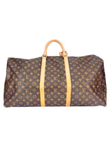 Louis Vuitton Monogram Canvas Leather Keepall 60