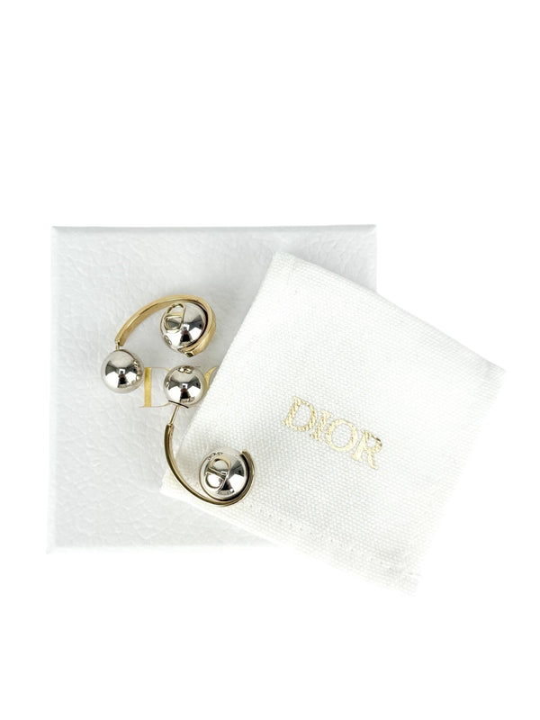 Christian Dior Silver and Gold Tribales Drop Earrings