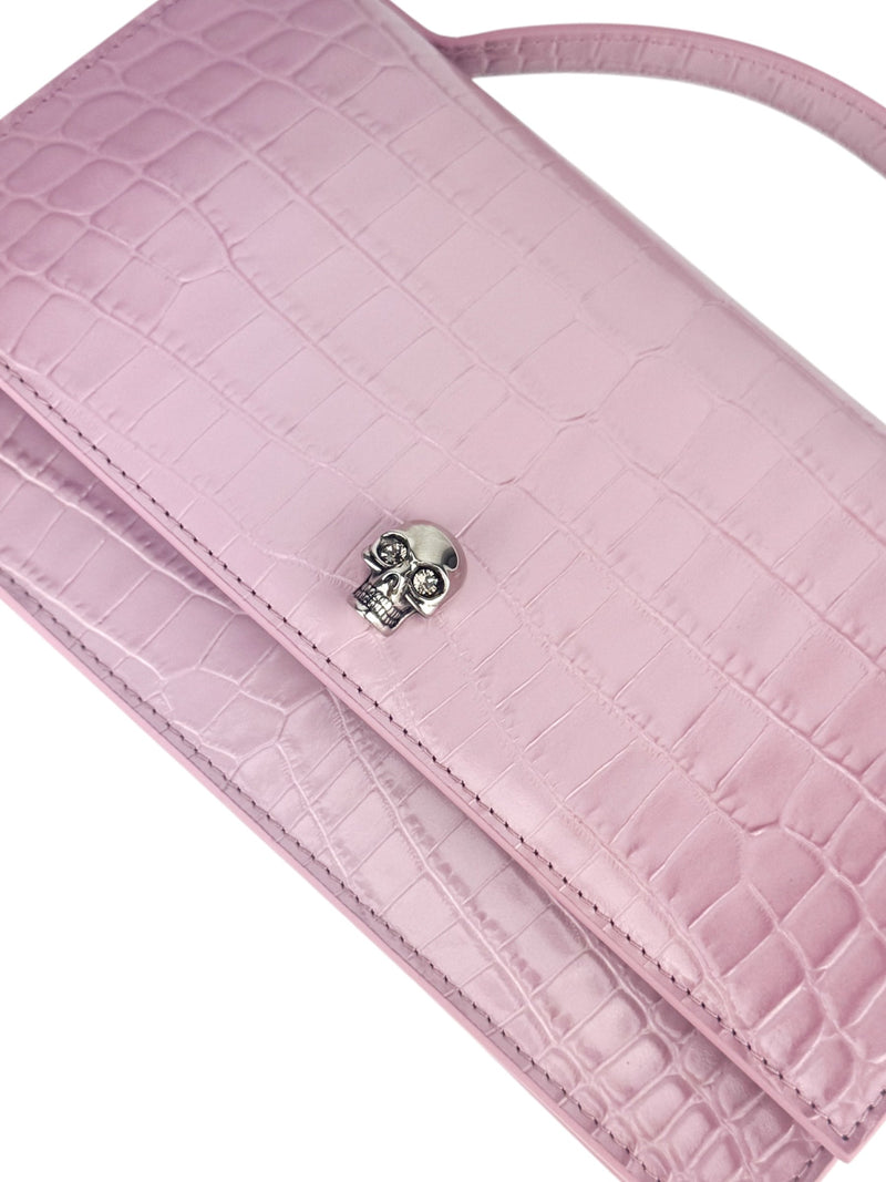 Alexander McQueen Lilac Leather Top Handle Skull Bag (FULL SET)