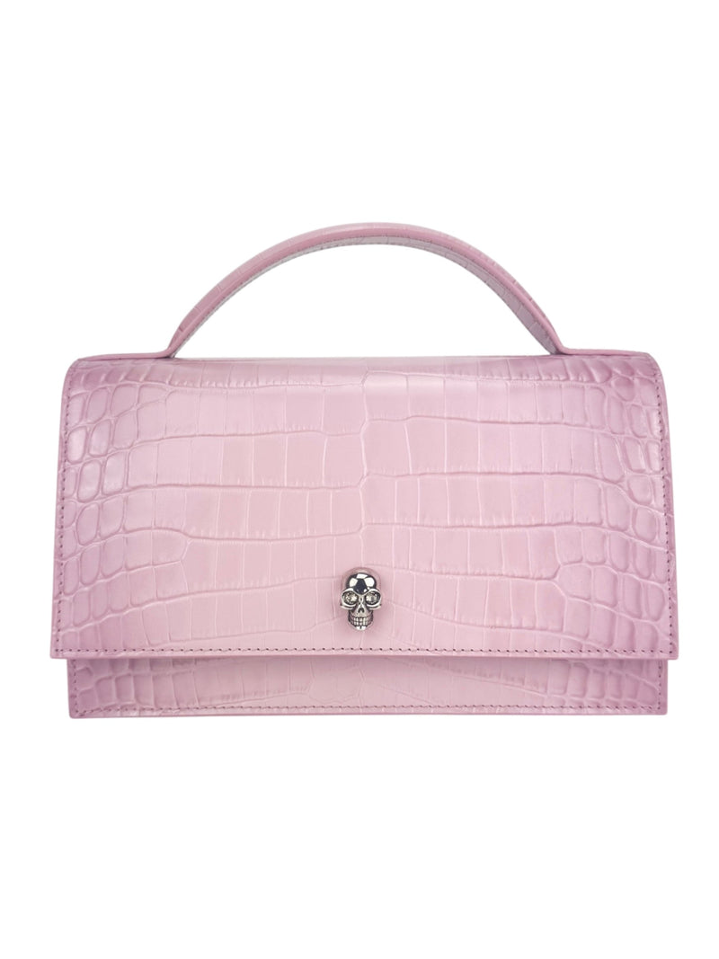 Alexander McQueen Lilac Leather Top Handle Skull Bag (FULL SET)