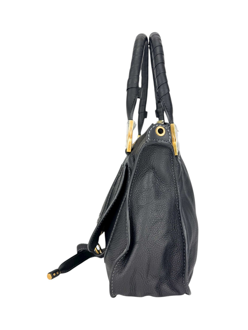 Chloe Black Leather Marcie Bag Medium