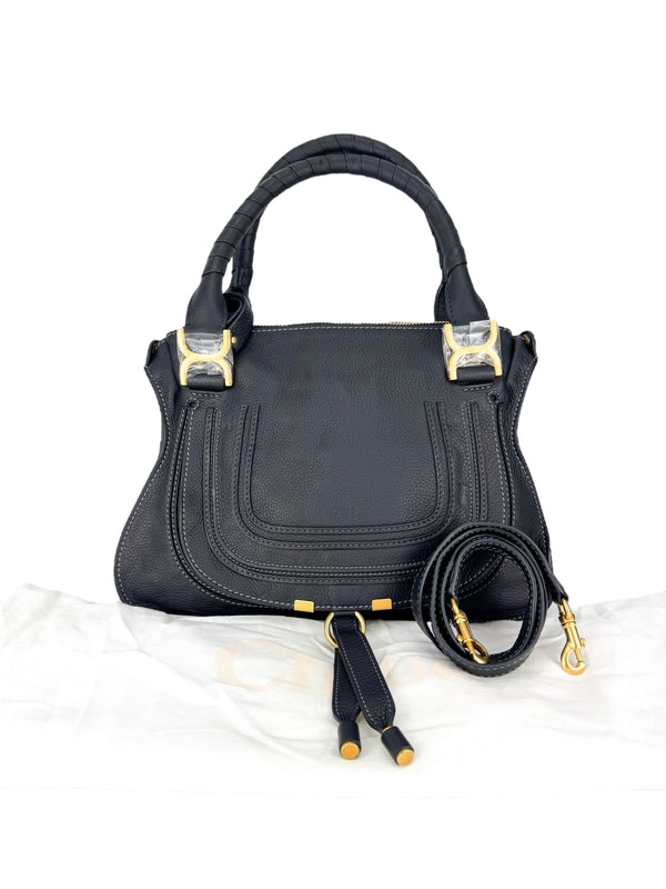 Chloe Black Leather Marcie Bag Medium