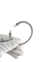 David Yurman Sterling Silver and 18K Yellow Gold Buckle Classic Cable Bracelet 5mm Small