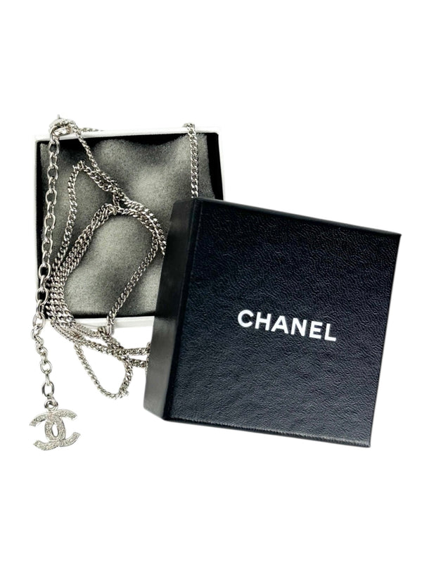 Chanel Silver Coco Necklace