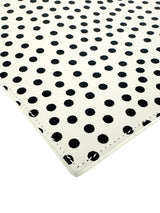 Saint Laurent Ivory and Black Polkadot Leather Clutch Bag