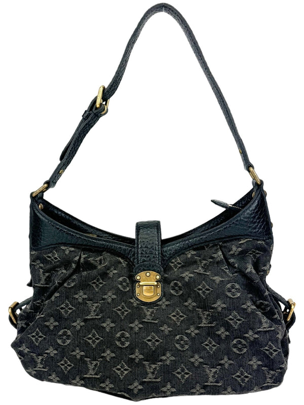 Louis Vuitton Noir Monogram Denim Shoulder Bag