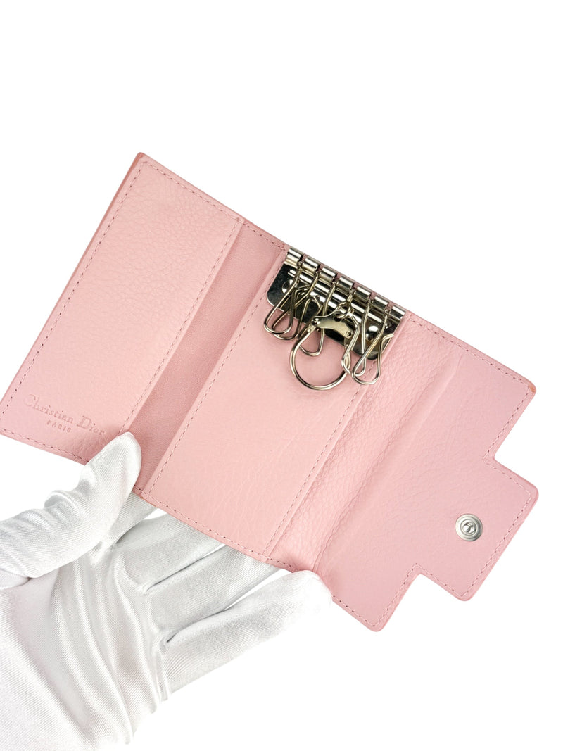 Dior Brown and Pink Monogram Canvas Key Case