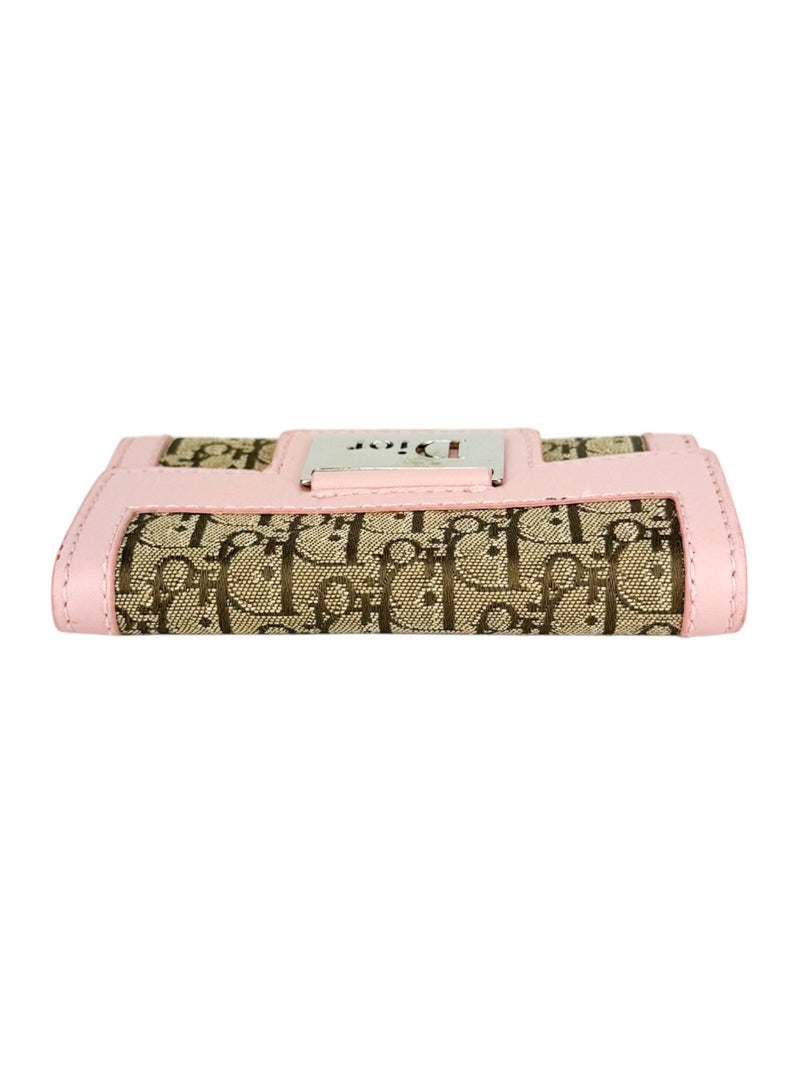 Dior Brown and Pink Monogram Canvas Key Case