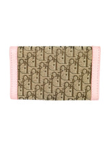 Dior Brown and Pink Monogram Canvas Key Case