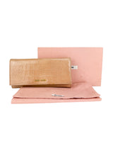 Miu Miu Dusty Pink Croc Embossed Patent Leather Wallet