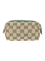 Gucci Brown, Beige and Green Cosmetic Pouch