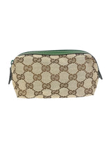 Gucci Brown, Beige and Green Cosmetic Pouch
