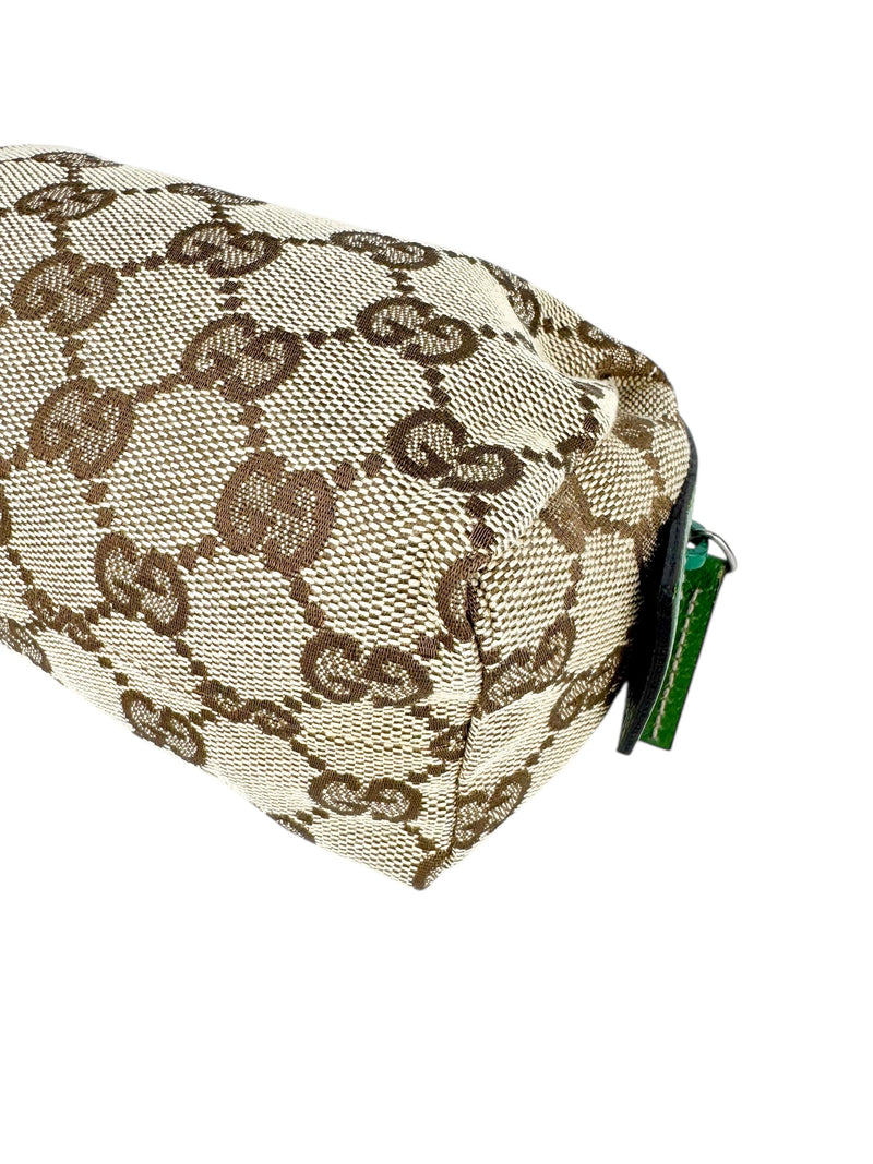 Gucci Brown, Beige and Green Cosmetic Pouch