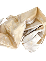 Louis Vuitton Beige and Cream Silk Scarf