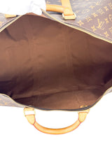 Louis Vuitton Monogram Canvas Leather Keepall 60