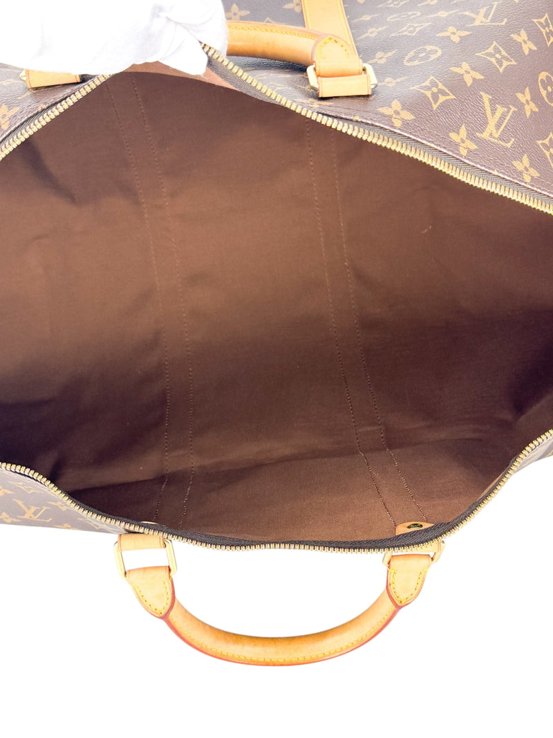 Louis Vuitton Monogram Canvas Leather Keepall 60