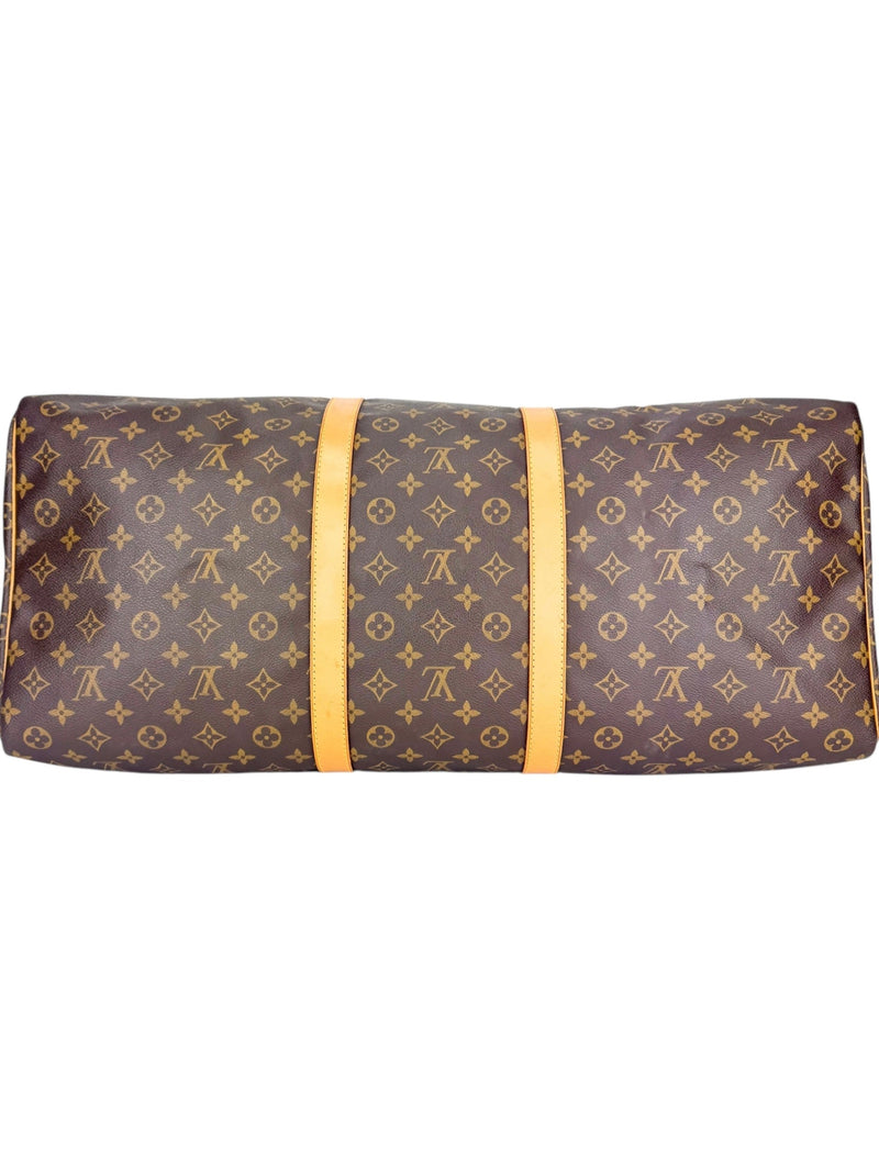 Louis Vuitton Monogram Canvas Leather Keepall 60