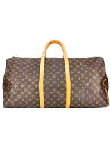 Louis Vuitton Monogram Canvas Leather Keepall 60