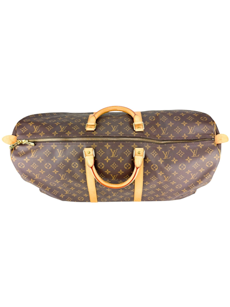 Louis Vuitton Monogram Canvas Leather Keepall 60