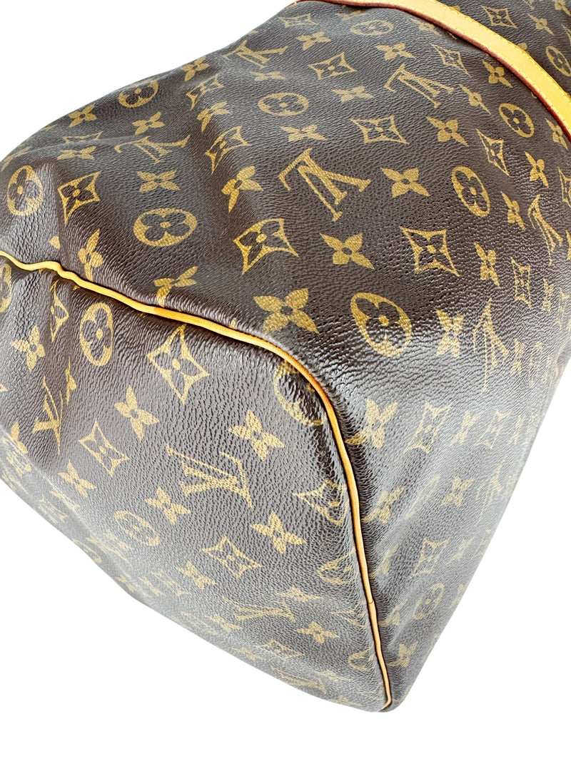 Louis Vuitton Monogram Canvas Leather Keepall 60