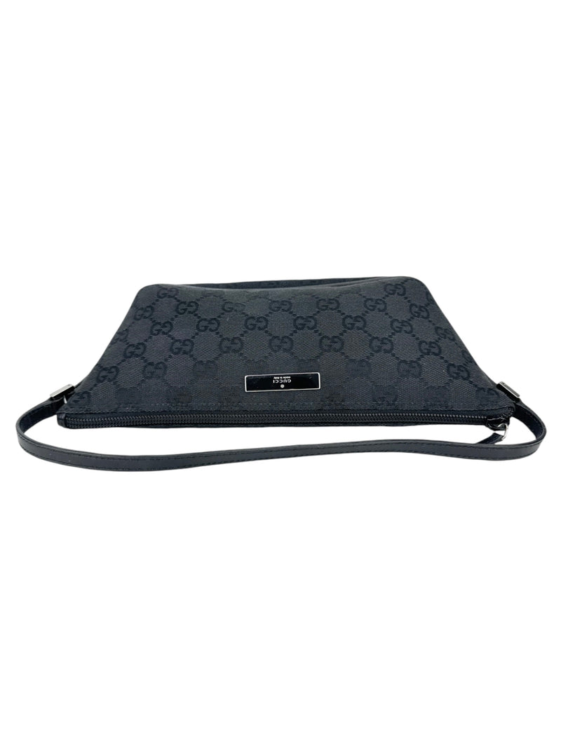 Gucci Black Canvas GG Boat Pochette