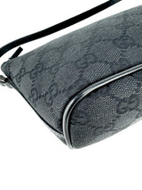 Gucci Black Canvas GG Boat Pochette