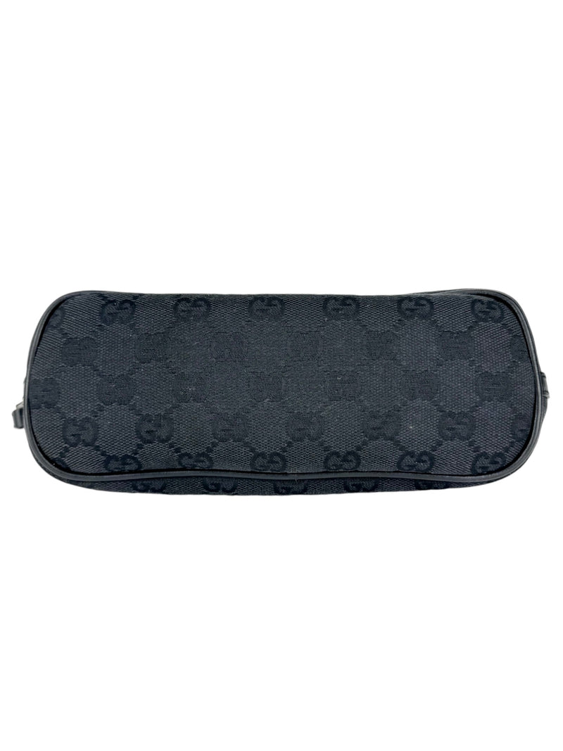Gucci Black Canvas GG Boat Pochette