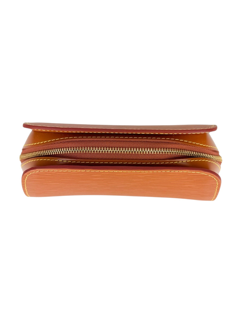 Louis Vuitton Brown-Orange Epi Leather Dauphine Pouch